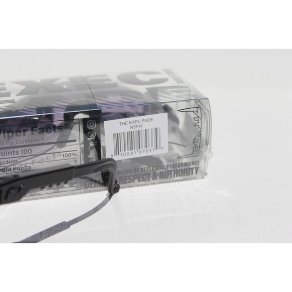 PIT VIPER The Exec Fade Sunglasses Black/Gray Gradient Wrap Single Wide NEW - Picture 10 of 10